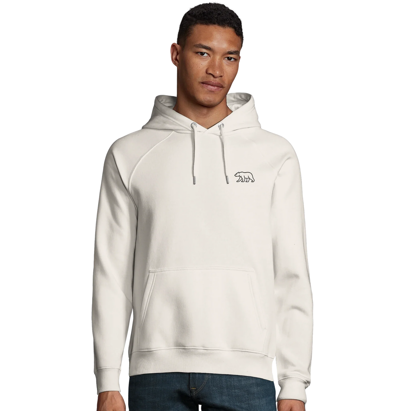 Hoodie with embroidered bear – minimalist design & sustainable comfort