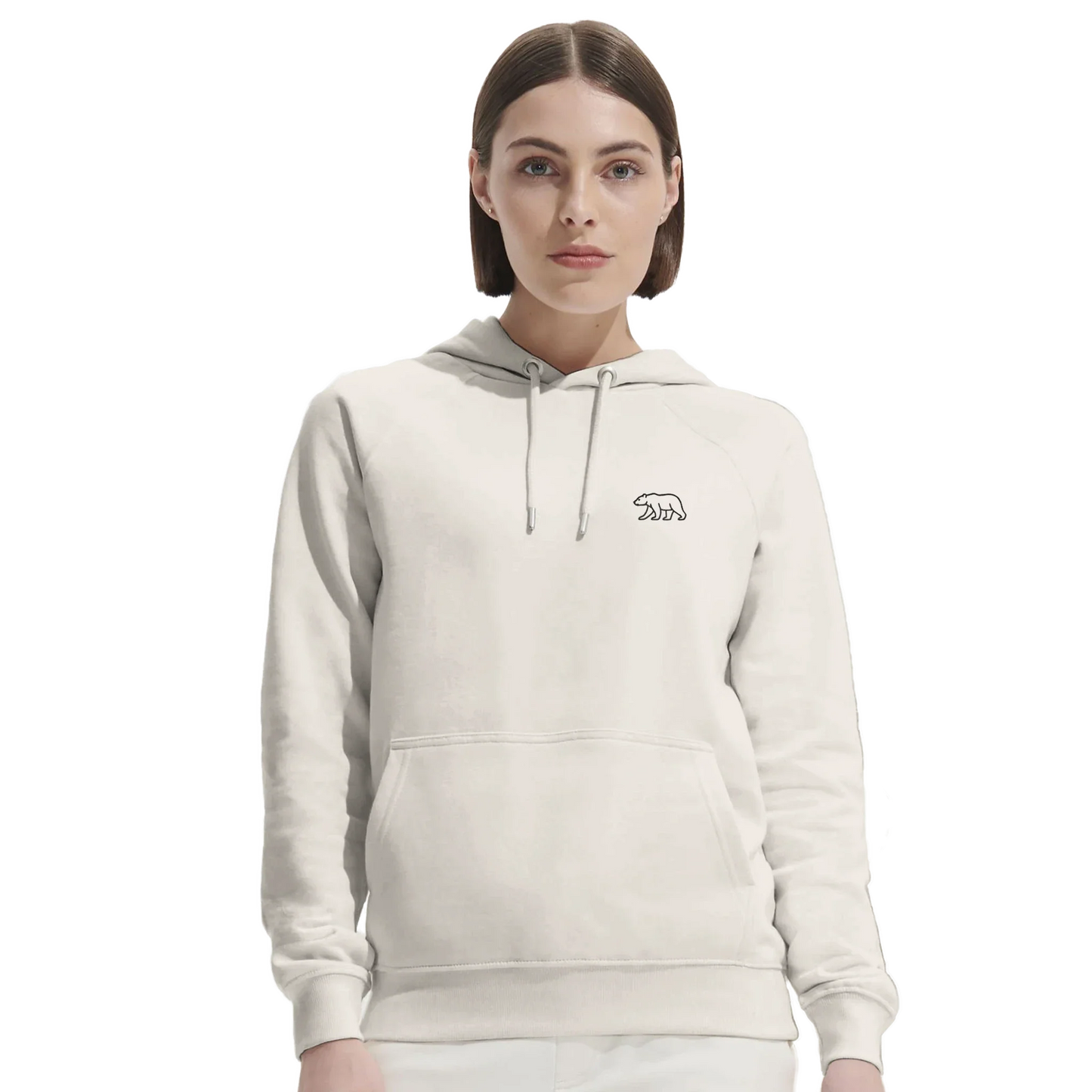 Hoodie with embroidered bear – minimalist design & sustainable comfort